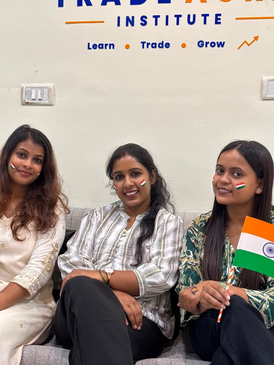 WhatsApp capture of TradeAura students celebrating Independence Day with cultural performances