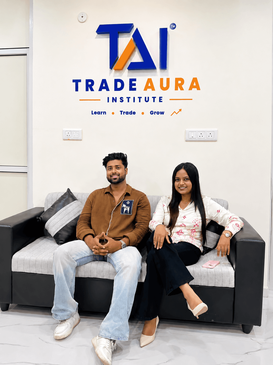 TradeAura students spending time together on campus, capturing everyday student life at the institute